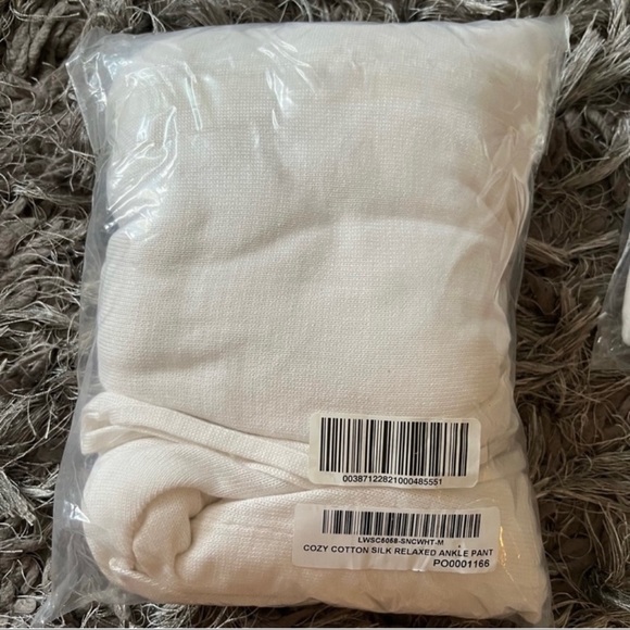 NWT Lunya Cozy cotton silk relaxed ankle pant sincere white size XS S - Picture 3 of 6